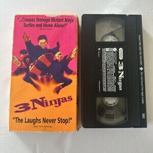 3 Ninjas VHS Tape Classic 90s Kid Ninjas Action Martial Arts Comedy Adventure